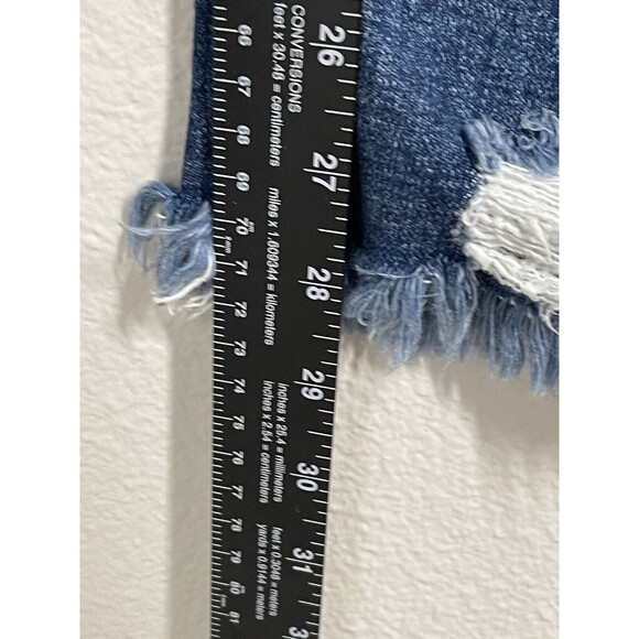 KanCan Mid Rise Slim Distressed Raw Hem Boyfriend Jeans Juniors Size 15/31 EUC - Picture 11 of 14